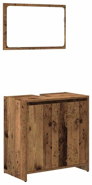 3dílná koupelnová sestava old wood kompozitní dřevo 3328563