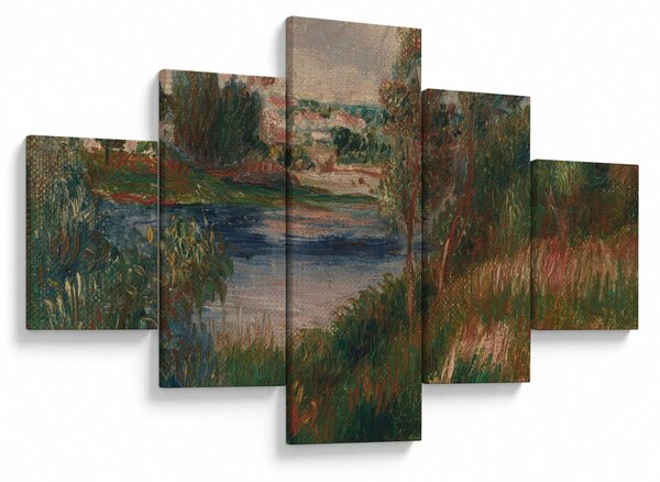 Obraz - Auguste Renoir, Landscape at Vetheuil, reprodukce (125x70 cm)