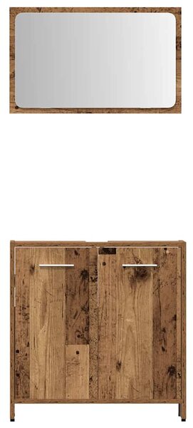 3dílná koupelnová sestava old wood kompozitní dřevo 3328561