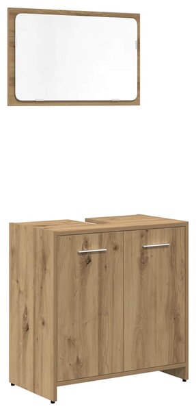3dílná koupelnová sestava dub artisan kompozitní dřevo 3328560