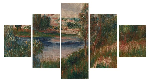 Obraz - Auguste Renoir, Landscape at Vetheuil, reprodukce (125x70 cm)