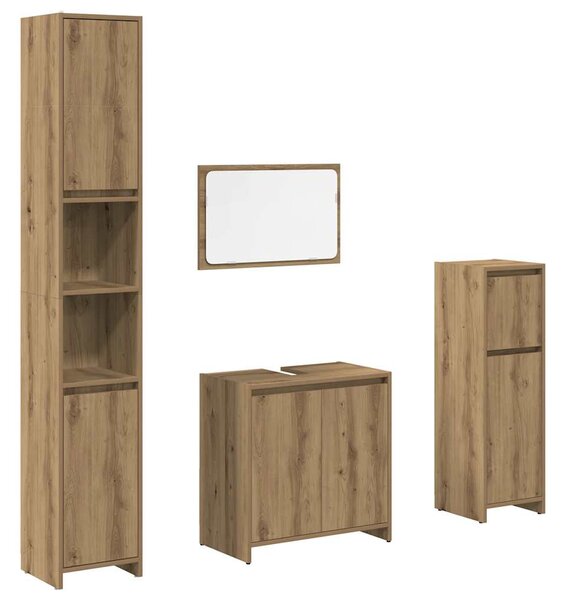 4dílná koupelnová sestava dub artisan kompozitní dřevo 3328556