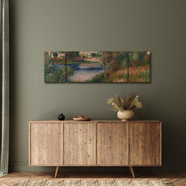Obraz - Auguste Renoir, Landscape at Vetheuil, reprodukce (170x50 cm)