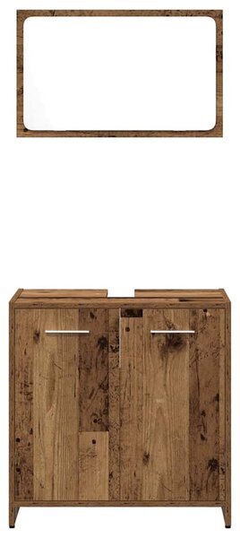 3dílná koupelnová sestava old wood kompozitní dřevo 3328559
