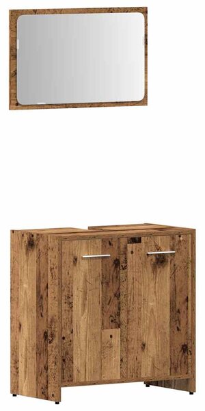 3dílná koupelnová sestava old wood kompozitní dřevo 3328561