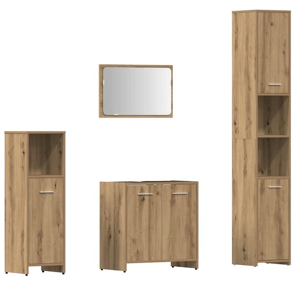 4dílná koupelnová sestava dub artisan kompozitní dřevo 3328554