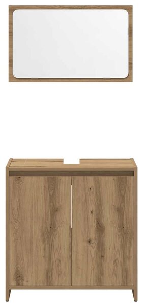 3dílná koupelnová sestava dub artisan kompozitní dřevo 3328566
