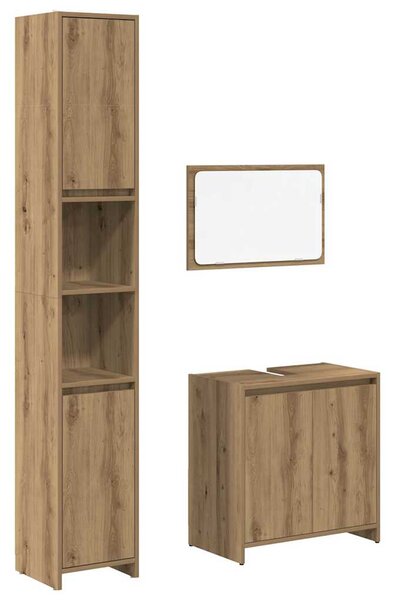 3dílná koupelnová sestava dub artisan kompozitní dřevo 3328566