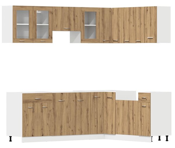 11dílná sada kuchyňských skříněk "Lyon" Artisan Dub, dřevěné podlahy 3328576