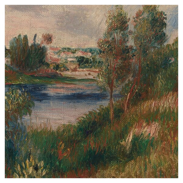 Obraz - Auguste Renoir, Landscape at Vetheuil, reprodukce (30x30 cm)