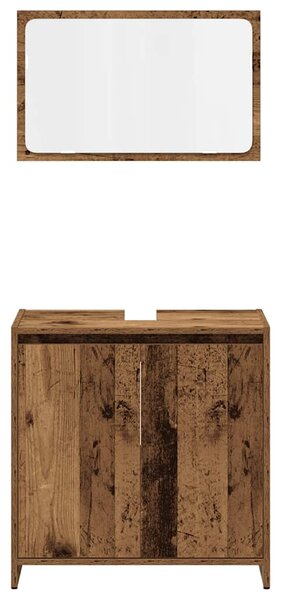 3dílná koupelnová sestava old wood kompozitní dřevo 3328565