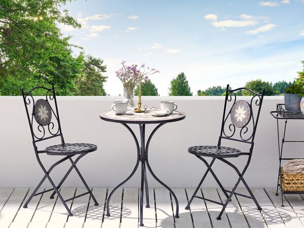 Bistro stolek CARIATI 60 cm 60 cm Černá