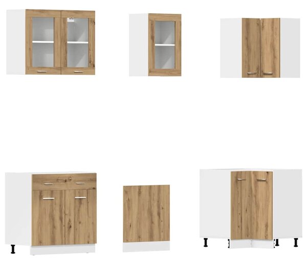 11dílná sada kuchyňských skříněk "Lyon" Artisan Dub, dřevěné podlahy 3328578