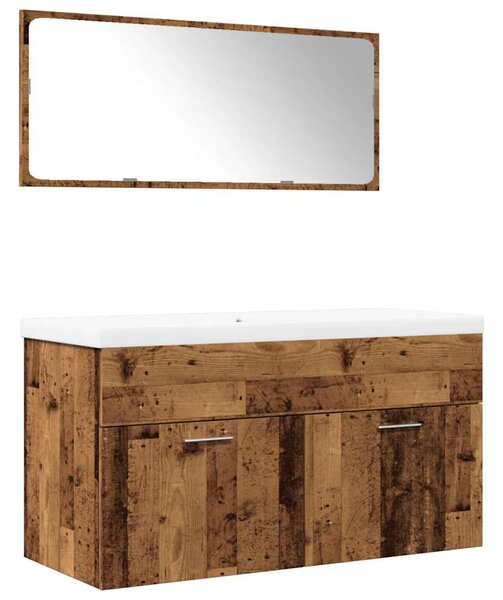 3dílná koupelnová sestava old wood kompozitní dřevo 3328587