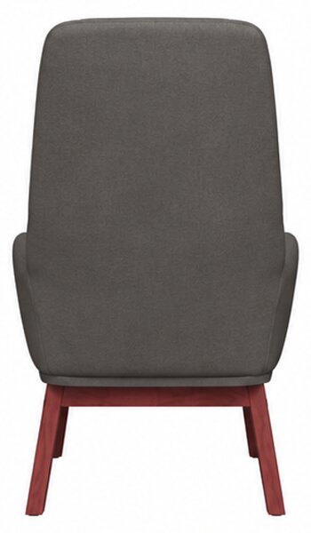 Relaxační křeslo, odpočinkové, masivní kaučukovník/kov/textil, 95x76x71 cm, nohy tmavé/světle šedá, Dekorino KR20260081