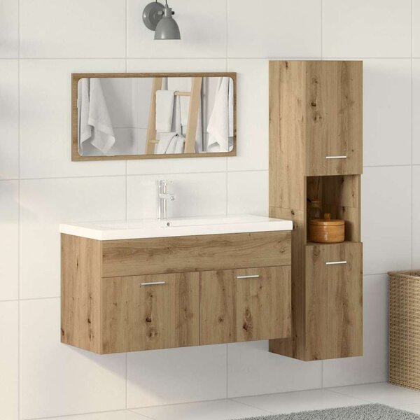 3dílná koupelnová sestava dub artisan kompozitní dřevo 3328592