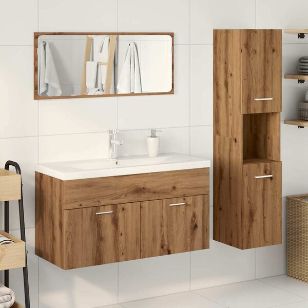 4dílná koupelnová sestava dub artisan kompozitní dřevo 3328600