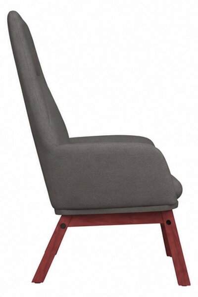 Relaxační křeslo, odpočinkové, masivní kaučukovník/kov/textil, 95x76x71 cm, nohy tmavé/světle šedá, Dekorino KR20260081
