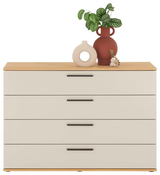 ŠIROKÁ KOMODA, barvy dubu, pískové barvy, 120/83/46 cm Dieter Knoll - Šuplíkové komody