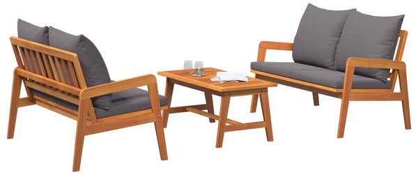 Bistro souprava 3 ks Hnědá Masivní akátové dřevo 3328608
