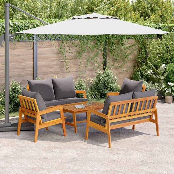 Bistro souprava 5 ks Hnědá Masivní akátové dřevo 3328610