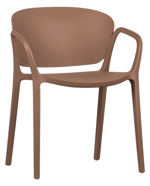 WOOOD Růžová plastová zahradní jídelní židle Bent