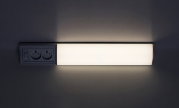 Rabalux BATH 2E LED podlinkové svítidlo s vypínačem a 2x zásuvkou, 50 cm