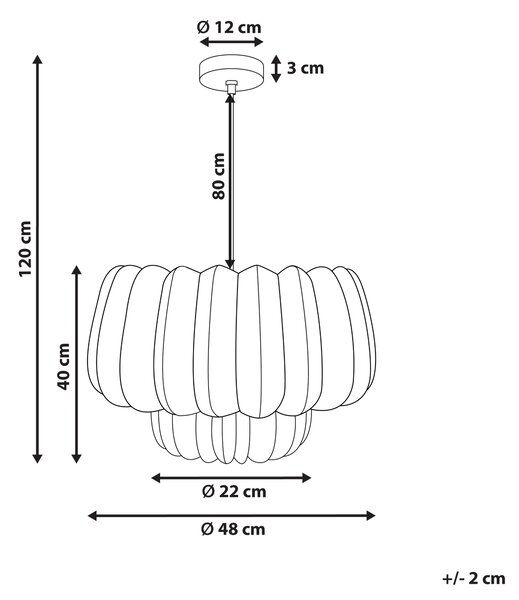 Závěsná lampa SAISI Papírové lano Béžová