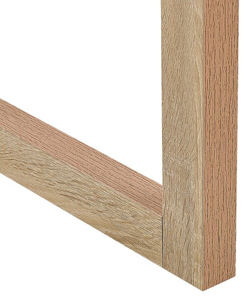 Pracovní stůl JOHNSON Hnědá/Bílá 112 cm 50 cm s úložným prostorem