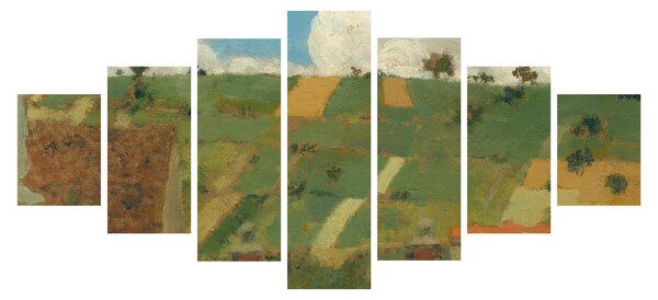 Obraz - Edouard Vuillard, Landscape of the Ile de France, reprodukce (210x100 cm)