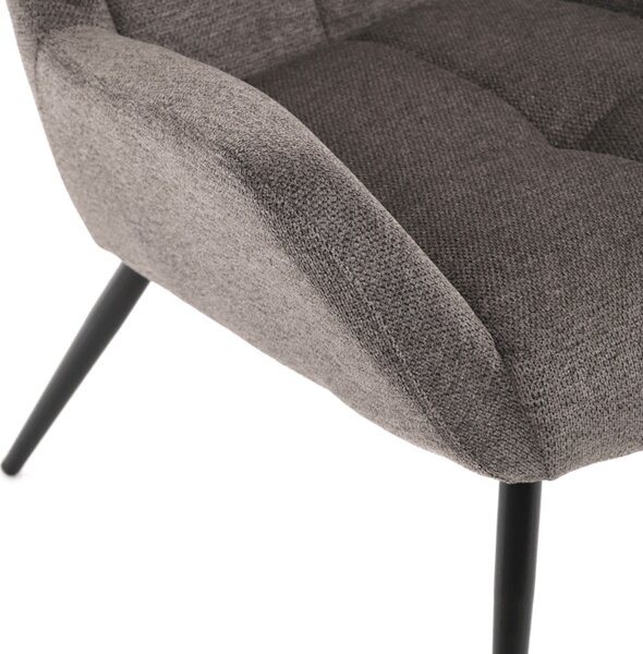 Elegantní šedé křeslo ušák HUG –