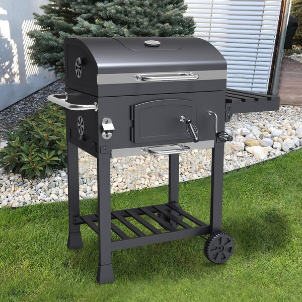 Avenberg Multifunkční BBQ gril Genius + litinový rošt + tál + pizza kámen, 70 x 103 x 105 cm