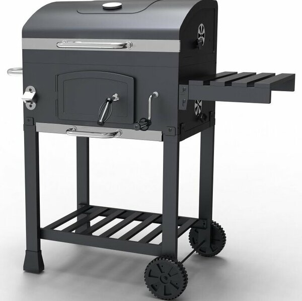 Avenberg Multifunkční BBQ gril Genius + litinový rošt + tál + pizza kámen, 70 x 103 x 105 cm