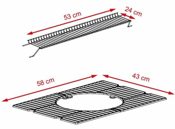 Avenberg Multifunkční BBQ gril Genius + litinový rošt + tál + pizza kámen, 70 x 103 x 105 cm