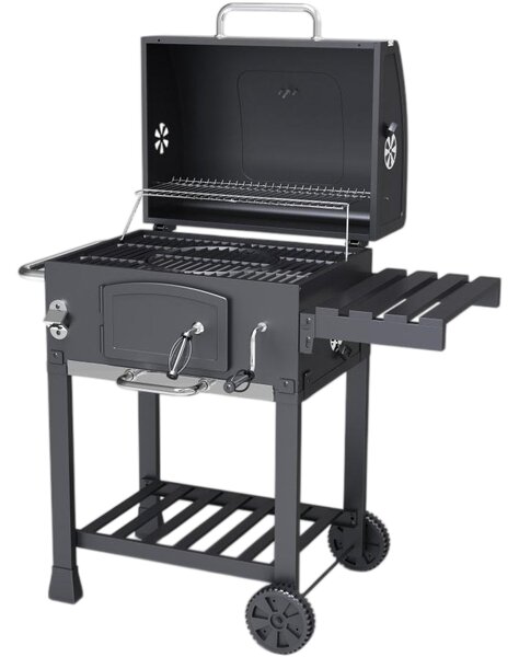 Avenberg Multifunkční BBQ gril Genius + litinový rošt + tál + pizza kámen, 70 x 103 x 105 cm