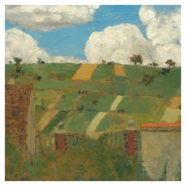 Obraz - Edouard Vuillard, Landscape of the Ile de France, reprodukce (30x30 cm)