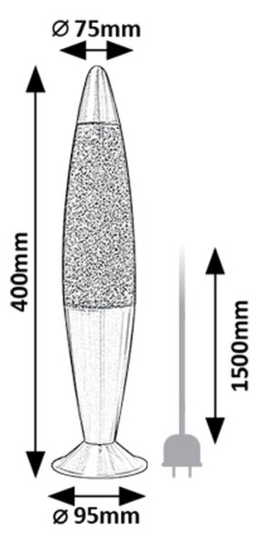 Rabalux GLITTER2 LED lávová lampa 76113