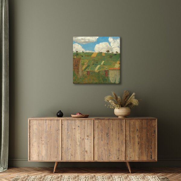 Obraz - Edouard Vuillard, Landscape of the Ile de France, reprodukce (30x30 cm)