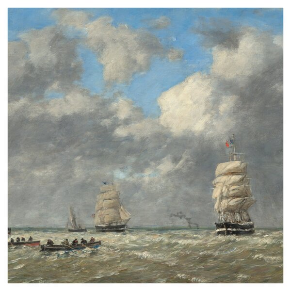 Obraz - Eugène Boudin, Le Havre, reprodukce (30x30 cm)