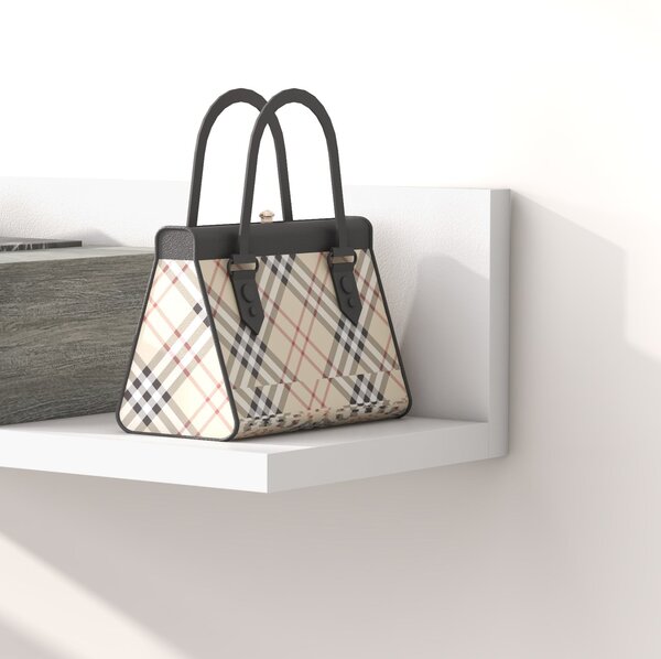 HOMCOM Sada nábytku do vstupní haly, zrcadlo a zásuvka, moderní styl 75x3,5x75 cm a 75x30,5x20 cm, bílá a šedá | Aosom