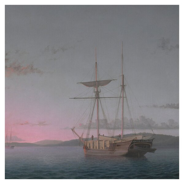 Obraz - Fitz Henry Lane, Lumber Schooners at Evening on Penobscot Bay, reprodukce (30x30 cm)