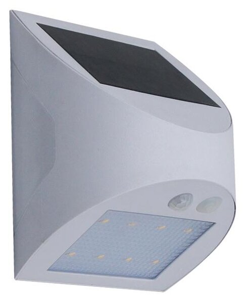 Nedes Solární venkovní nástěnné LED svítidlo se senzorem bílé 3W, 300lm, 3000K - 4000K