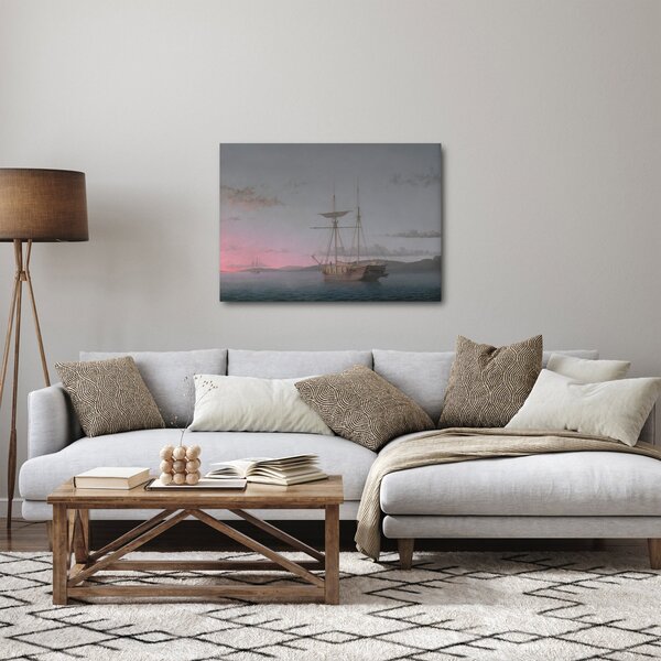 Obraz - Fitz Henry Lane, Lumber Schooners at Evening on Penobscot Bay, reprodukce (70x50 cm)