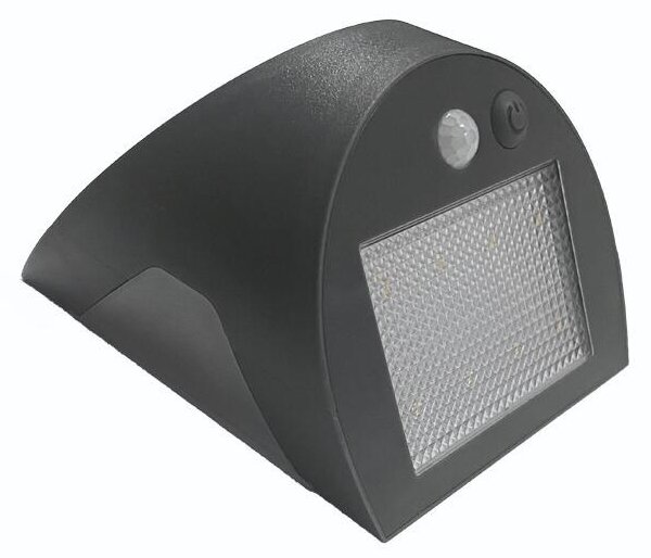 Nedes Solární venkovní nástěnné LED svítidlo se senzorem šedé 3W, 300lm, 3000K - 4000K
