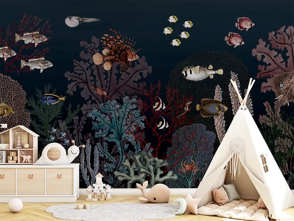 Tapeta FUGU moře - Roaring Reef Materiál: Digitální eko vlies - klasická tapeta nesamolepicí