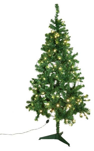 Umělý vánoční stromek s LED osvětlením, 210 cm