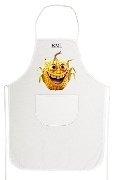 Kuchyňská zástěra Corny EMI, Bílá