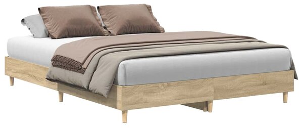Rám postele bez matrace Dub Sonoma 150x200cm Dřevěné konstrukce 3328710