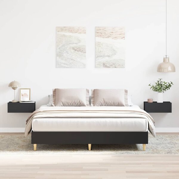 Rám postele bez matrace černý 150x200 cm Technické dřevo 3328709