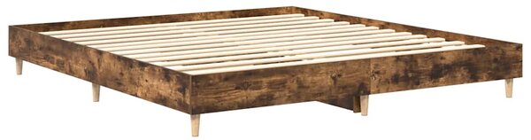 Rám postele bez matrace kouřový dub 160x200cm kompozitní dřevo 3329034